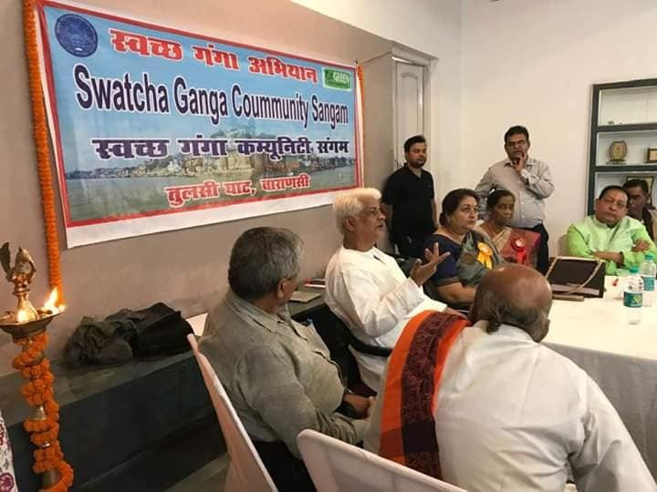Community meeting in Ganga riverside village